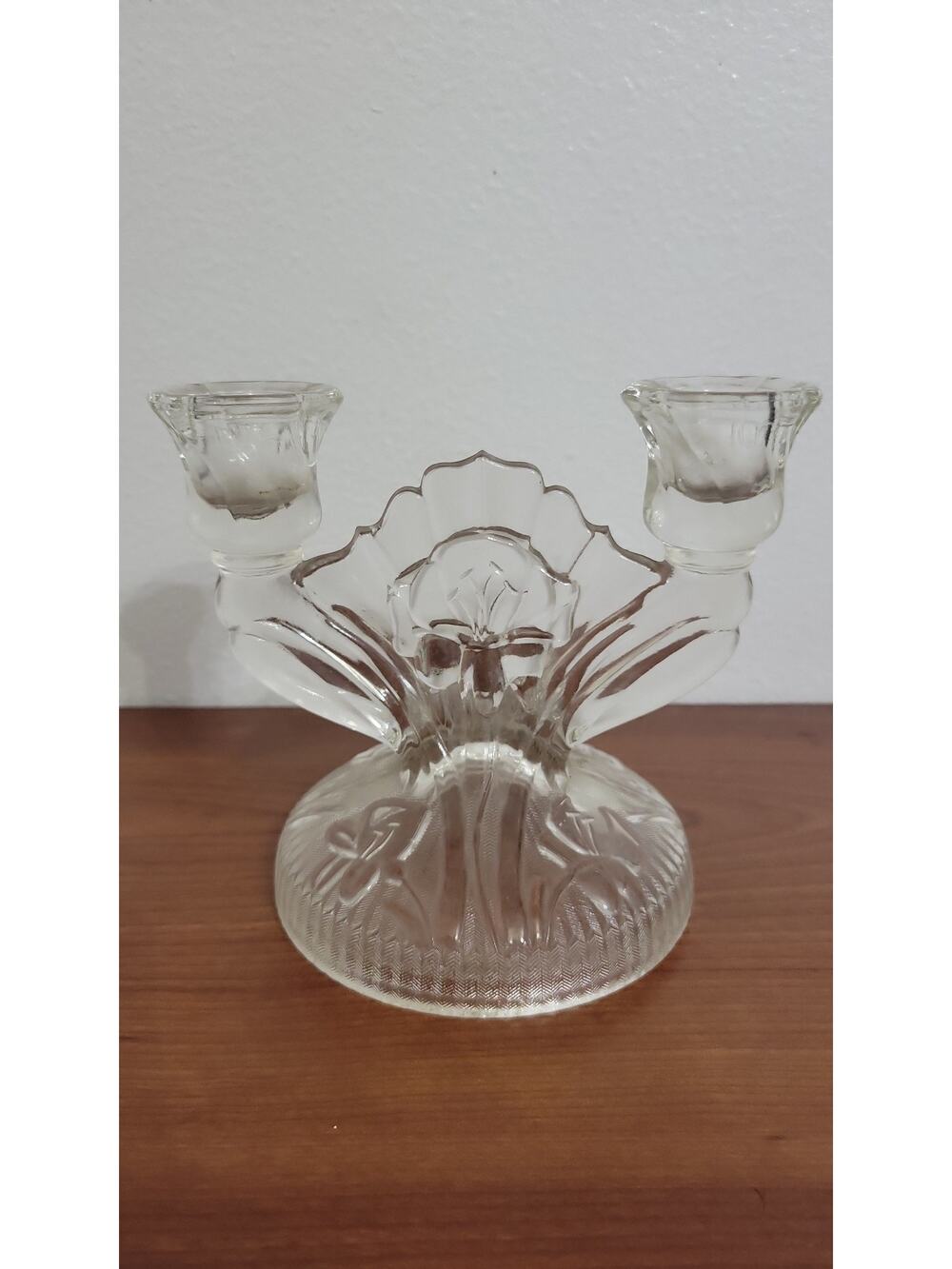 Vintage Jeannette Glass Co. Double Taper Candle Holde